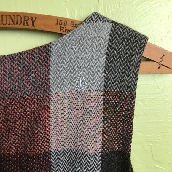 VOLCOM Scooter Dress - Brown plaid XS mini dress - Picture 4 of 8